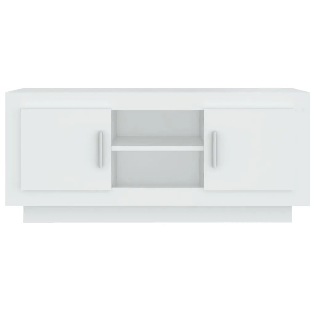 Armadietto TV Bianco 102x35x45 cm in Legno Multistrato