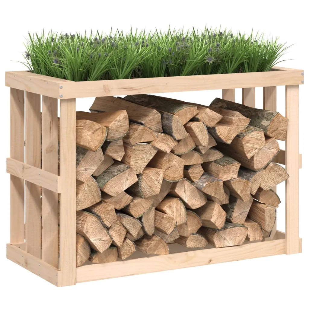 Portaceppi da Esterno 108x52x74 cm Legno Massello di Pino 822631