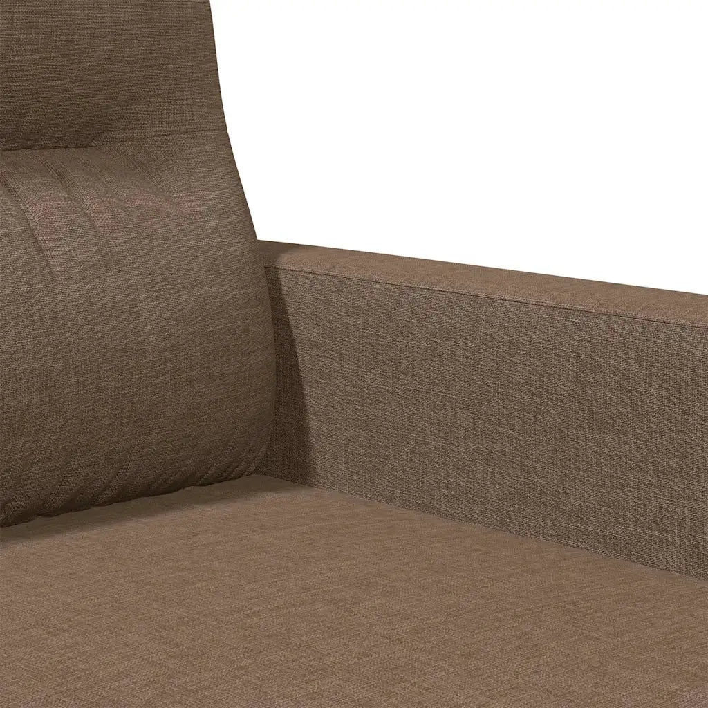 Divano a 3 Posti Marrone 180 cm in Tessuto 359246