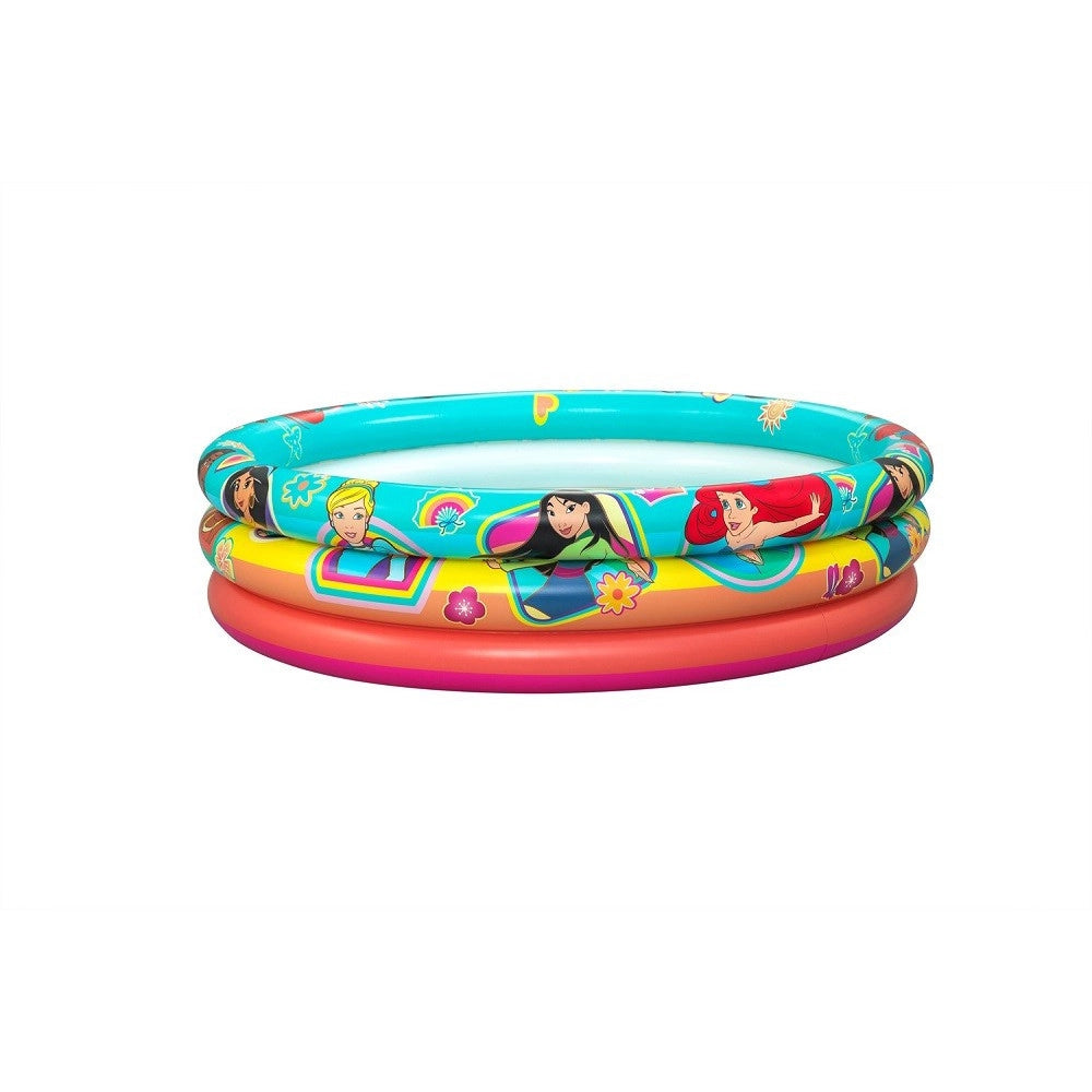 Trade Shop - Piscina Gonfiabile 3 Anelli Princess 122x25cm Per Bambini Giardino Estate 91099 -