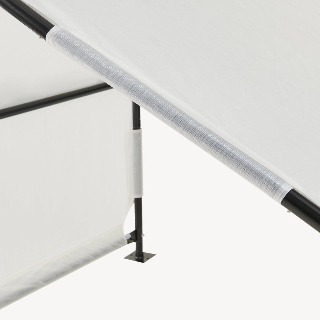 Tenda da Esterno Valevali per Cani Cuccia Impermeabile 122 x 122 x 90 cm - Nero/Bianco [en.casa]