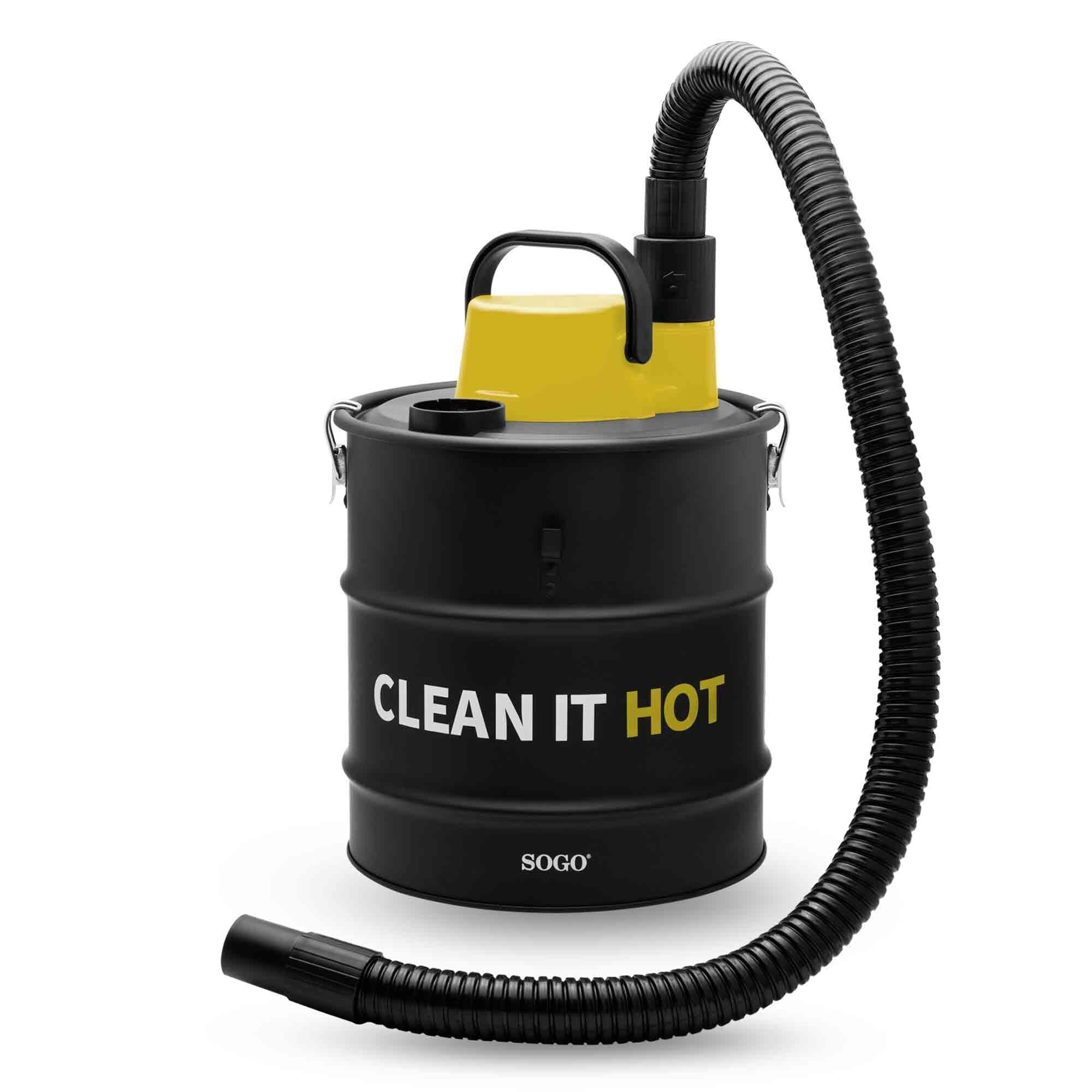 SOGO Aspiracenere 1200W – Filtro HEPA Lavabile, Soffiatore, Tubo Resistente al Calore, Bocchetta in Alluminio, Contenitore Facile da Svuotare