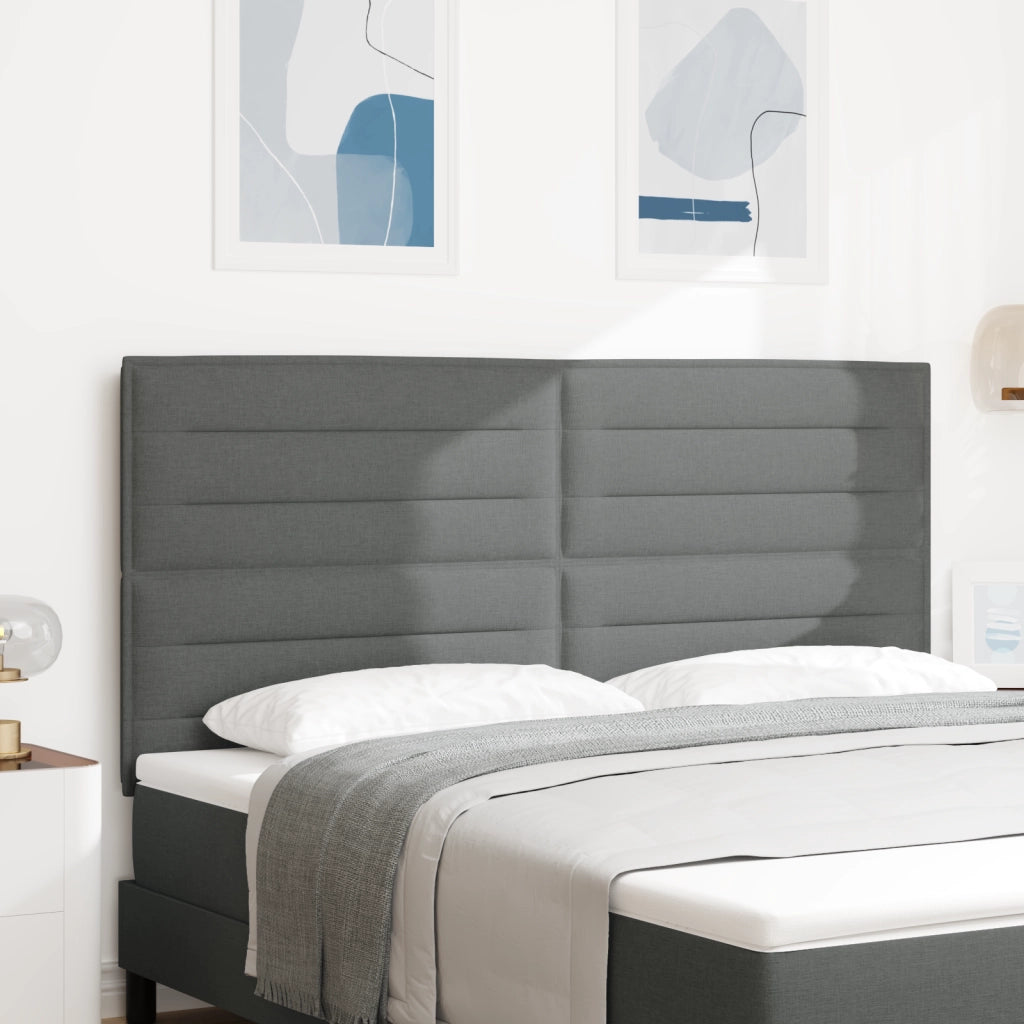 Testiera Design Lines Grigio Scuro 180 cm Tessuto