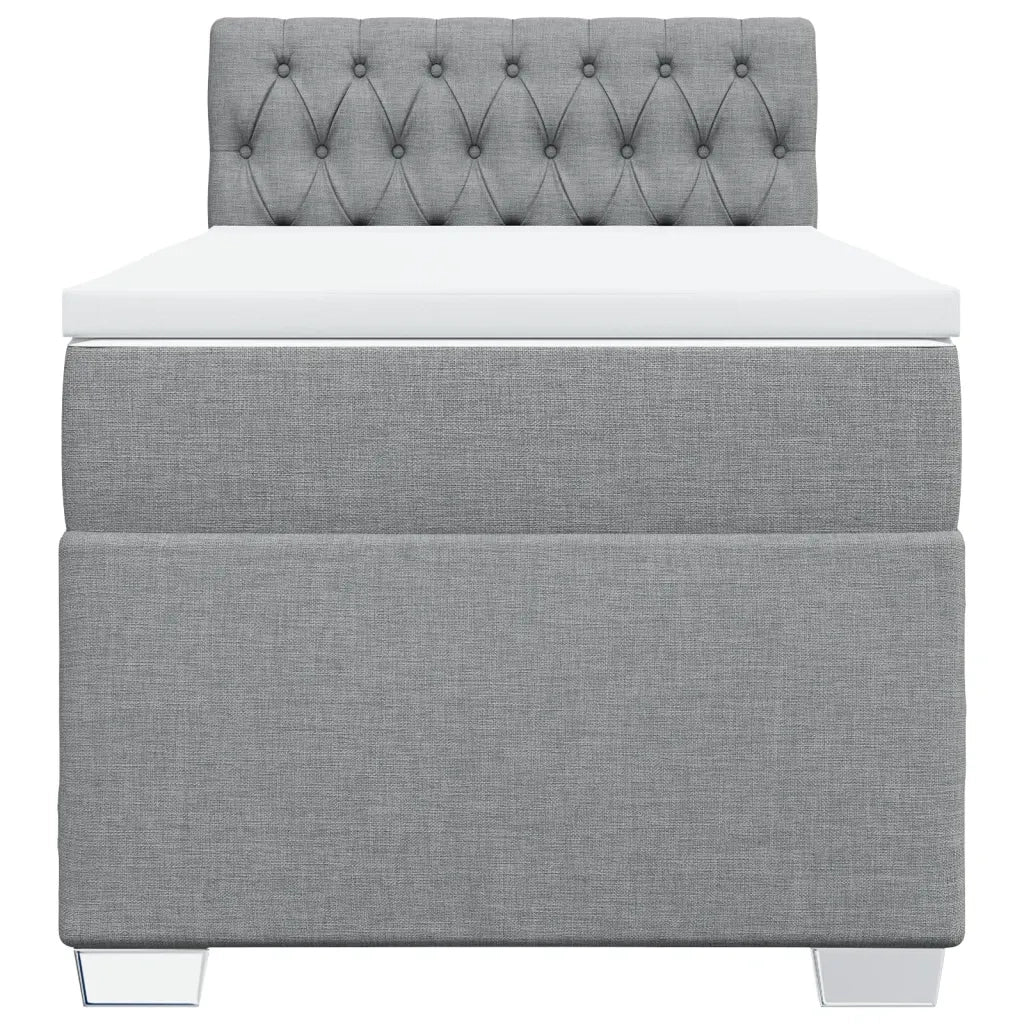 Giroletto a Molle con Materasso Grigio Chiaro 80x200 cm Tessuto 3285722
