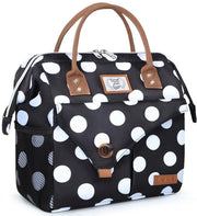 Borsa Isolante per Donne, Uso Professionale, 10L, Grande con Punti Bianchi