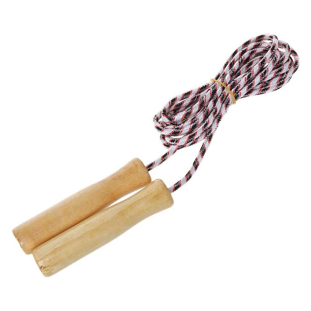 Trade Shop - Corda Per Saltare Allenamento Crossfit Jump Rope Pugilato Fitness Manici Legno -