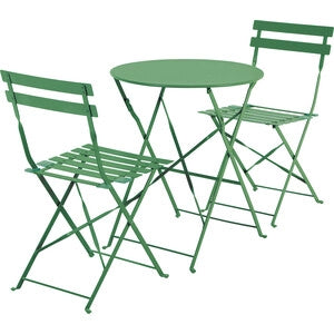 C SET BISTROT MARSIGLIA TAVOLO E 2 SEDIE VERDE- 1,0 pz