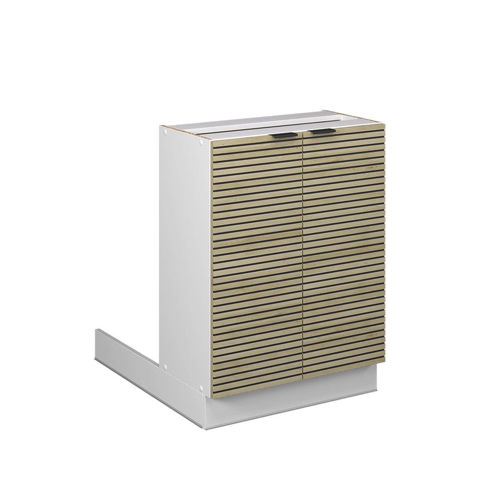 Isola da cucina Fame-Line Pannello in quercia/Bianco 60 cm senza piano di lavoro Vicco