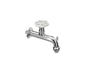 Rubinetto stile idraulico Belfer in ottone Ø 18mm Colore: Bianco