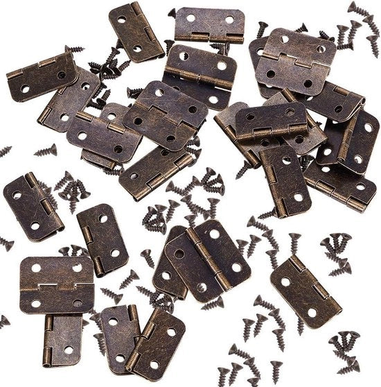 Serrature per porte - Miniature - Qualità in acciaio inossidabile - Inclusi viti - Per cassetti in legno - 100 pezzi - Costruzione rinforzata