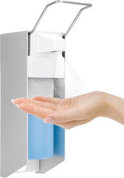 Dispensatore di sapone 500 ml, dispensatore di disinfettante, dispensatore di sapone, fissaggio a muro, shampoo, crema, dispensatore di disinfettante, dispensatore di sapone per mano per cucina e bagno, dispensatore di sapone riciclabile