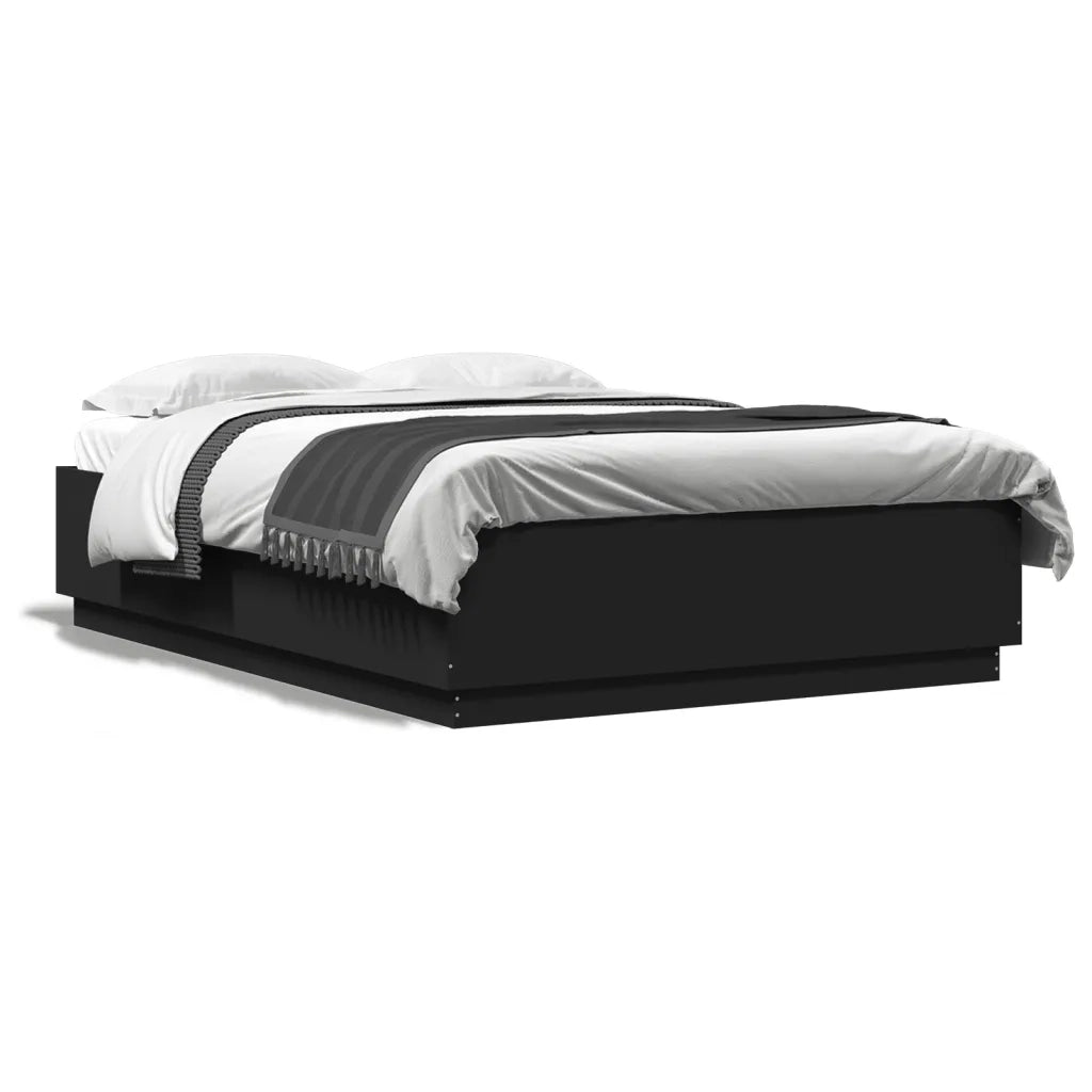 Giroletto con LED senza Materasso Nero 150x200 cm 3209605