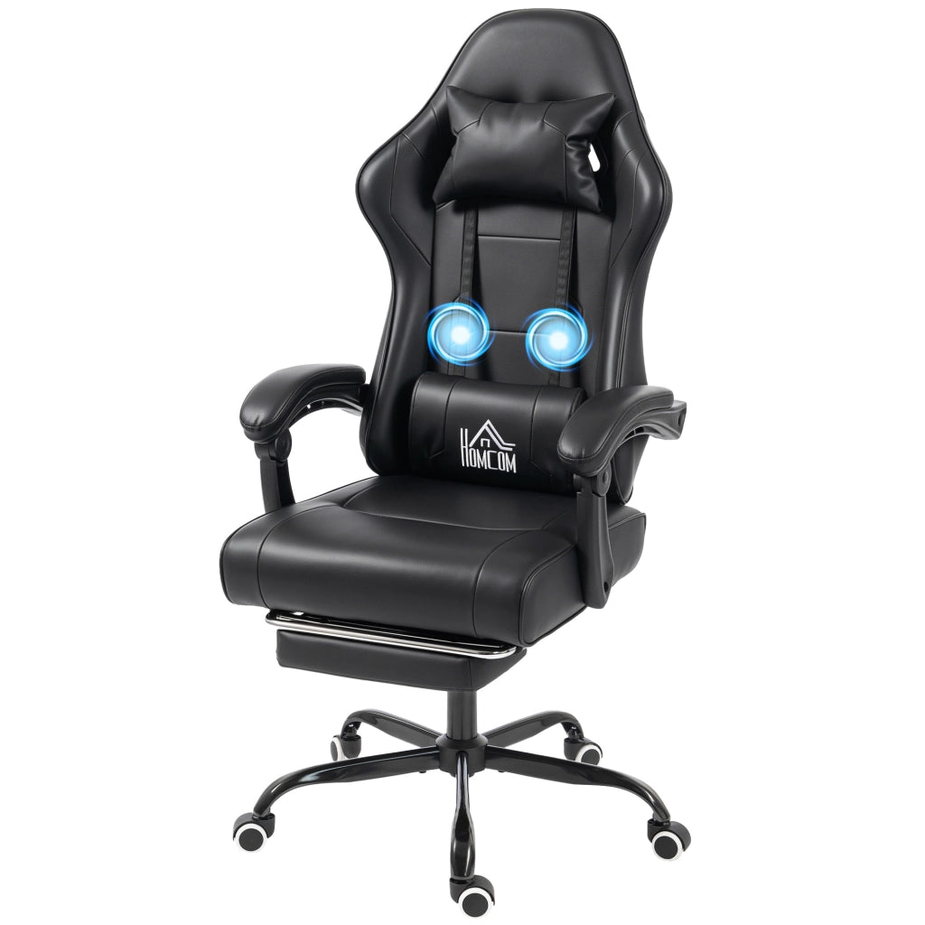 Poltrona Gaming Ergonomico ¨C Minimal ¨C Massaggiante, Reclinabile, Nero