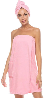 Kilt per donne per sauna con chiusura a clip e cintura elastica rosa L