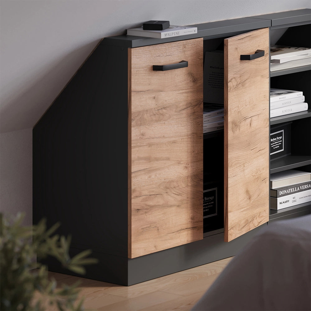 Mobile sottotetto Rion Rovere dorato/Antracite con 2 porte Vicco