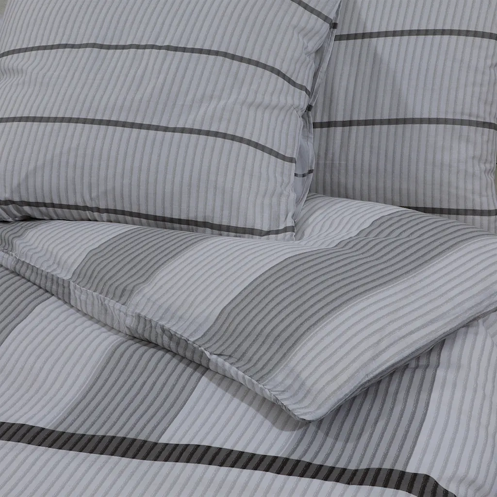 Set Copripiumino Grigio 140x200 cm in Cotone CFW7548555