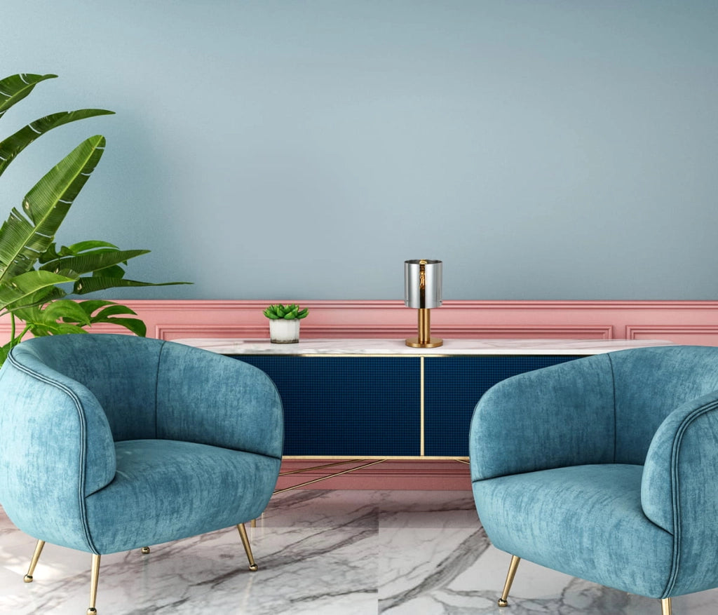 Lampada da tavolo Italux Sardo ottone vetro E27 33cm