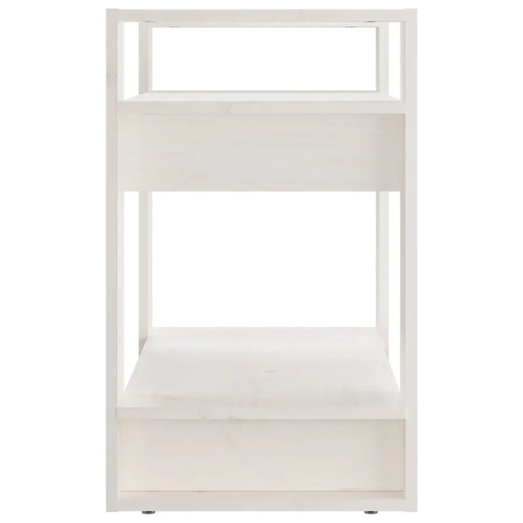 Libreria/Divisorio Bianco 60x35x57 cm in Legno Massello di Pino cod mxl 20668