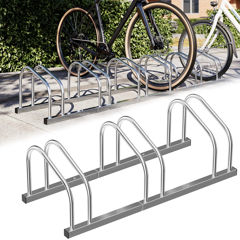 Parcheggio Porta Bici 3 Posti Stand Cavalletto Rastrelliera Bicicletta Acciaio