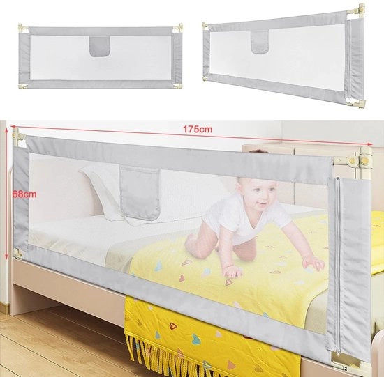 Portaletto portatile per bambini, da 12 a 60 mesi, sicuro e pieghevole, altezza 150 cm