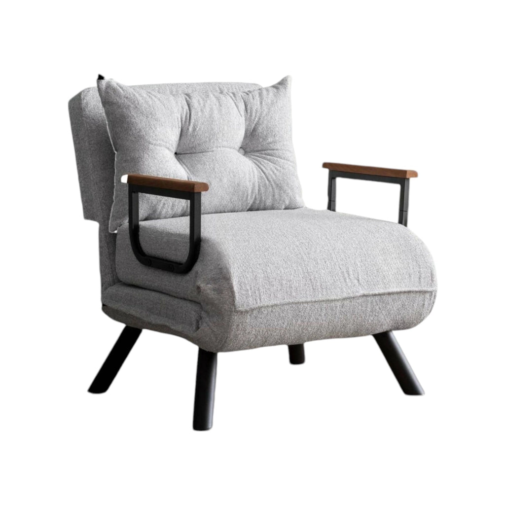 Poltroncina Keoni, Poltrona Reclinabile, 60x78x78h cm Grigio Chiaro
