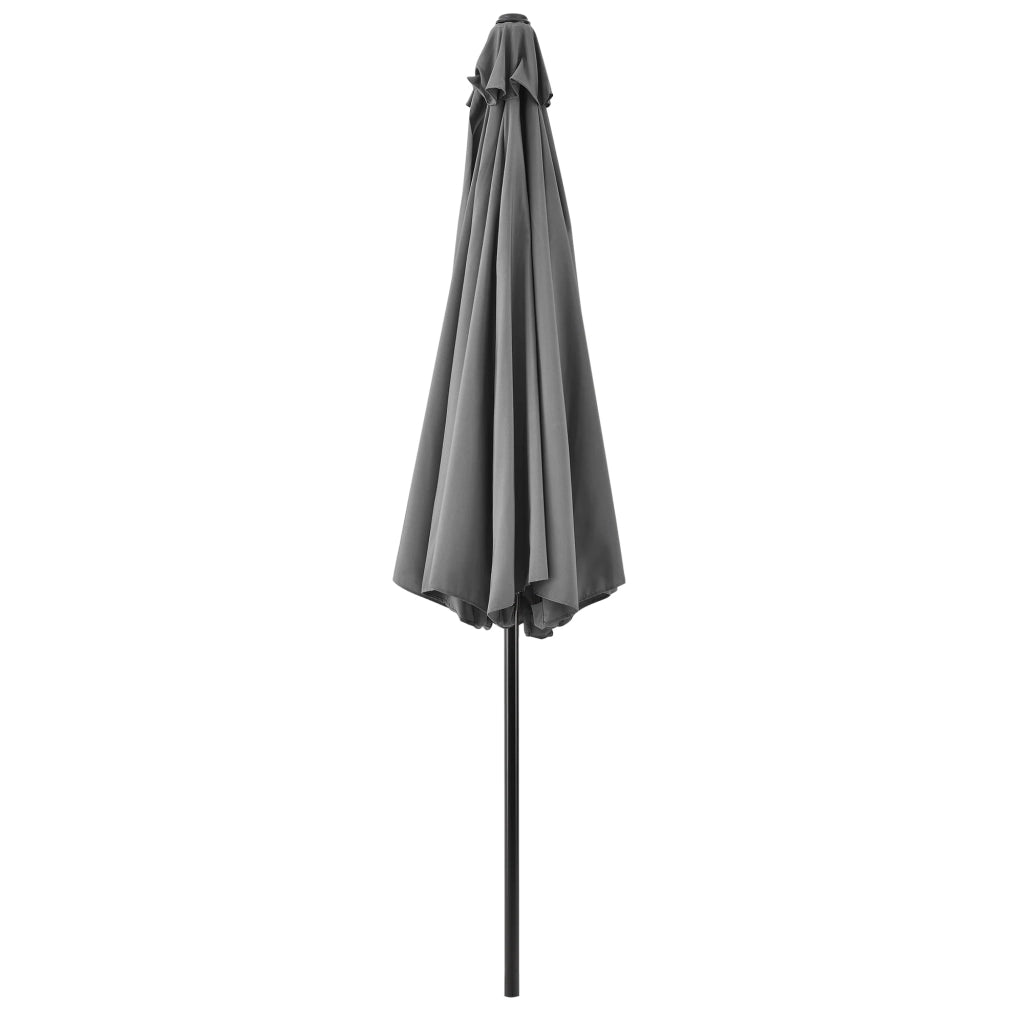 Ombrellone da giardino poliestere acciaio diametro 300 cm grigio 03_0005910