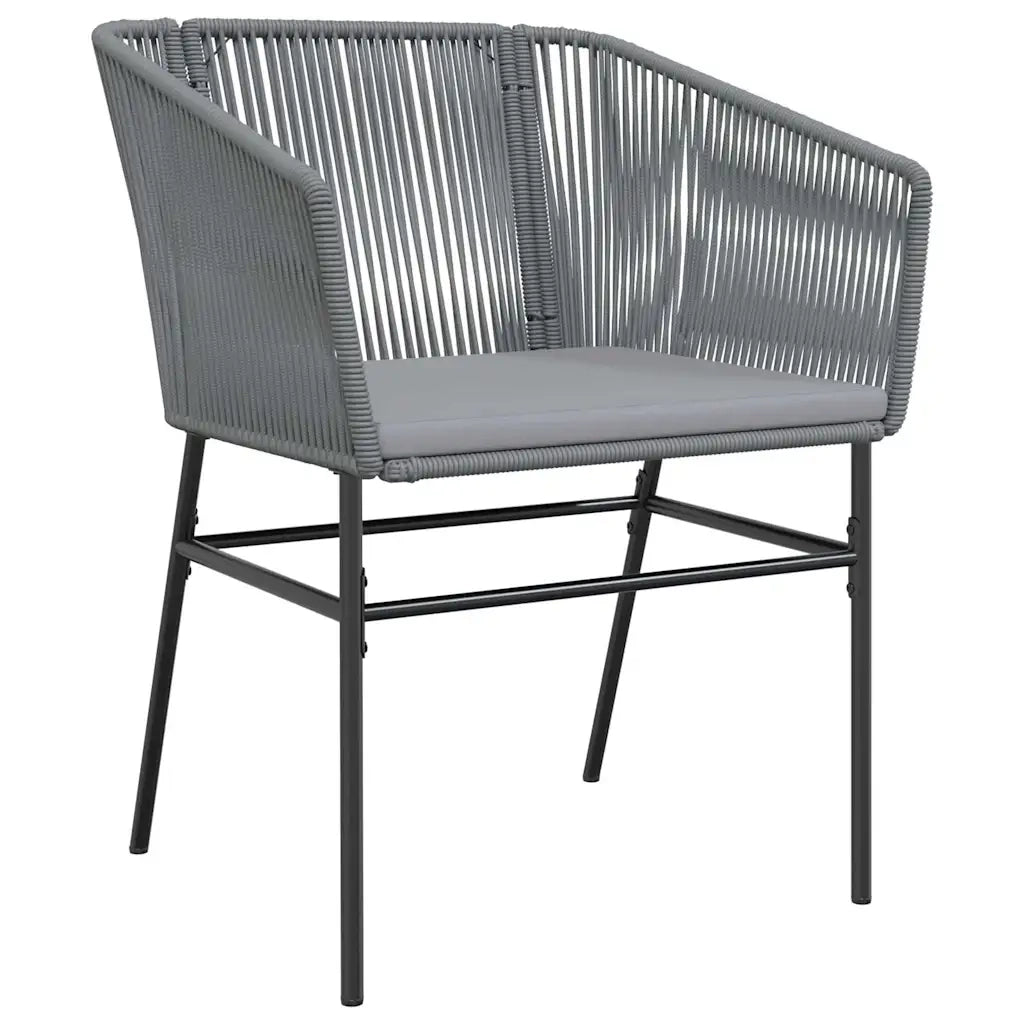 Set da Pranzo da Giardino 5 pz con Cuscini Polyrattan Vetro 3334530
