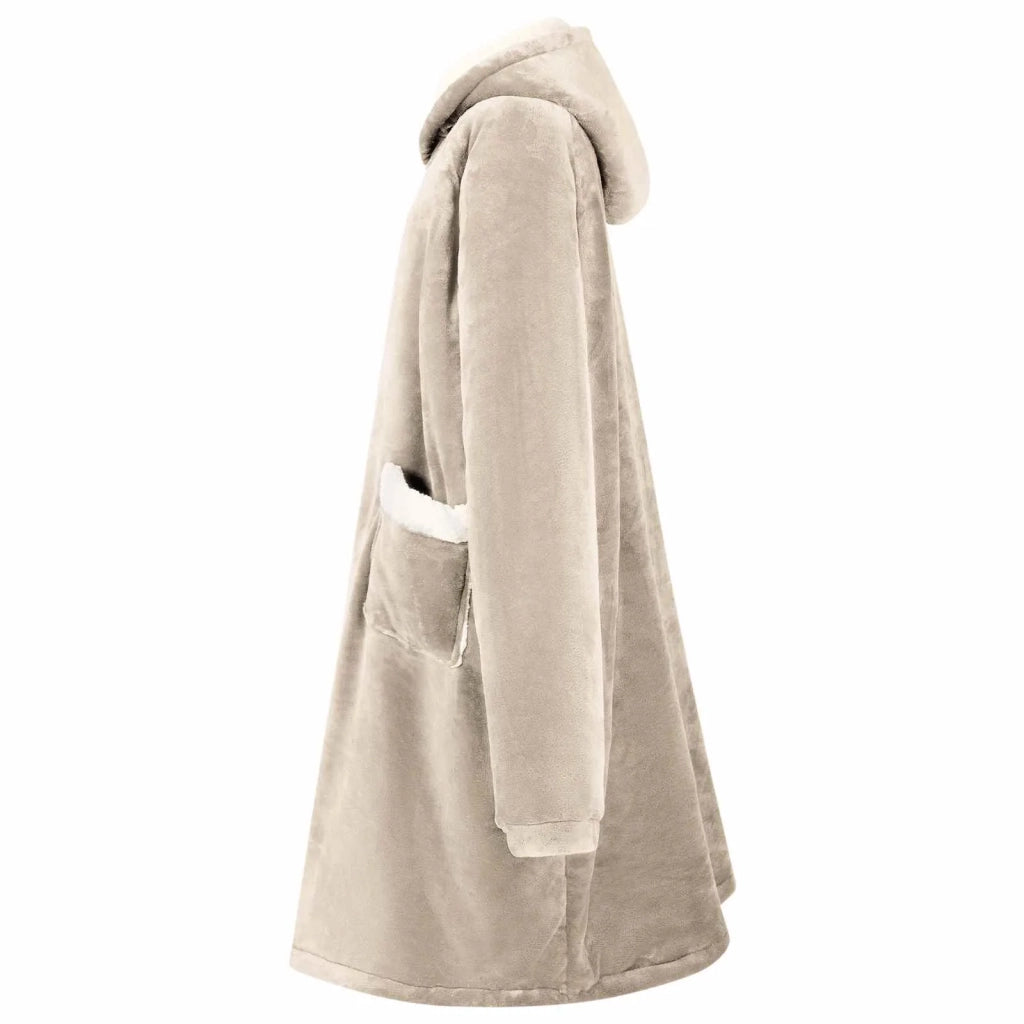 Felpa coperta Beige L Pile e Flanella CFW3200786