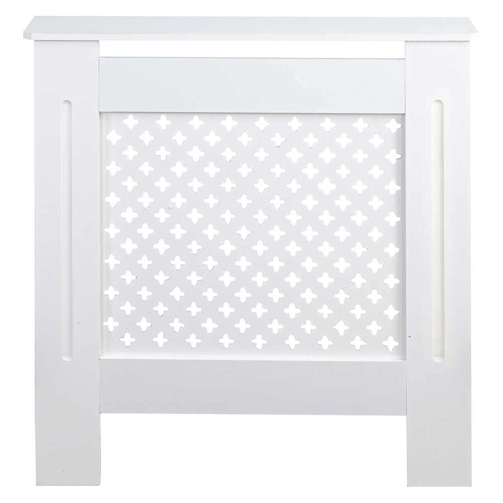 Copritermosifone in Legno MDF 78x19x82cm Copertura Radiatore Calorifero Bianco