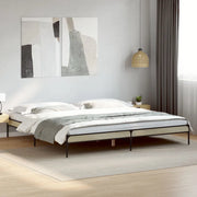 Giroletto-Struttura Letto Rovere Sonoma 200x200 cm Legno Multistrato e Metallo 449332