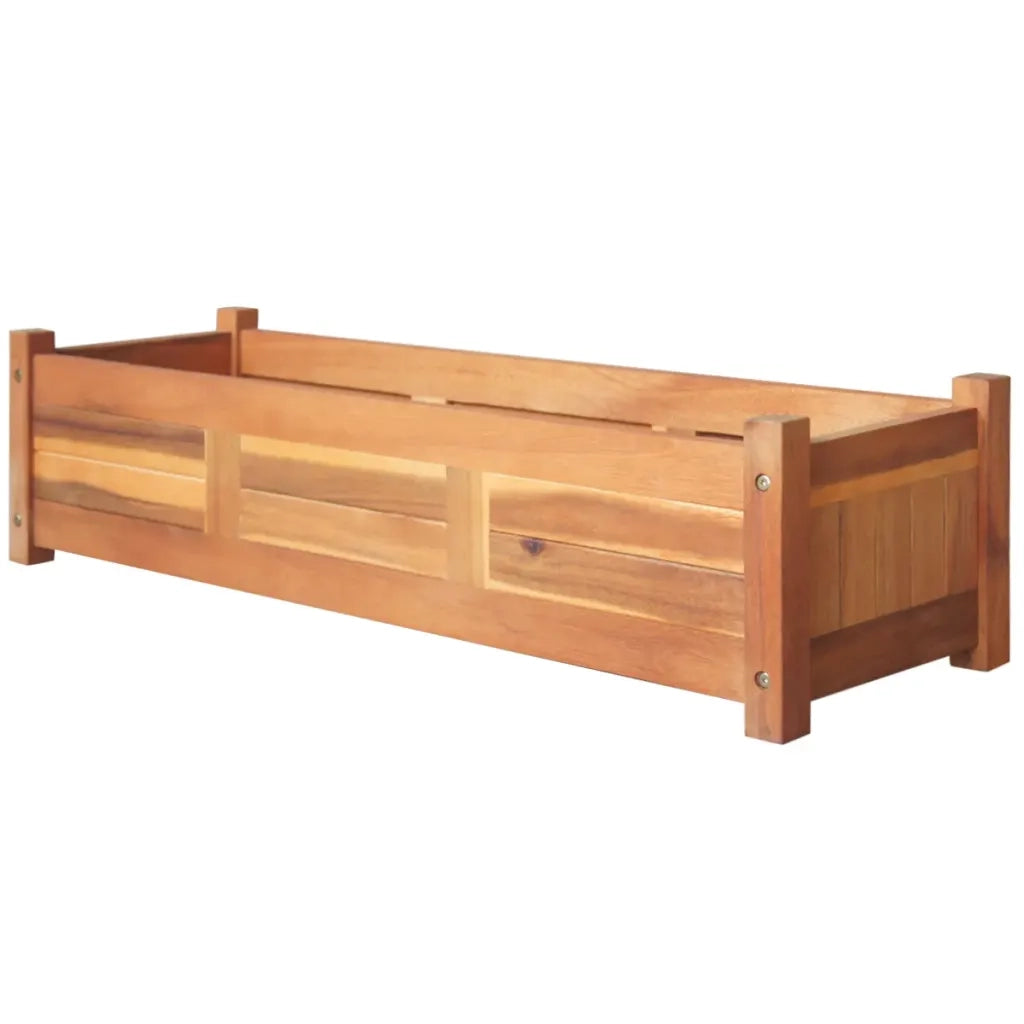 Letti Rialzati da Giardino 2 pz in Legno di Acacia 100x30x25 cm cod mxl 48918