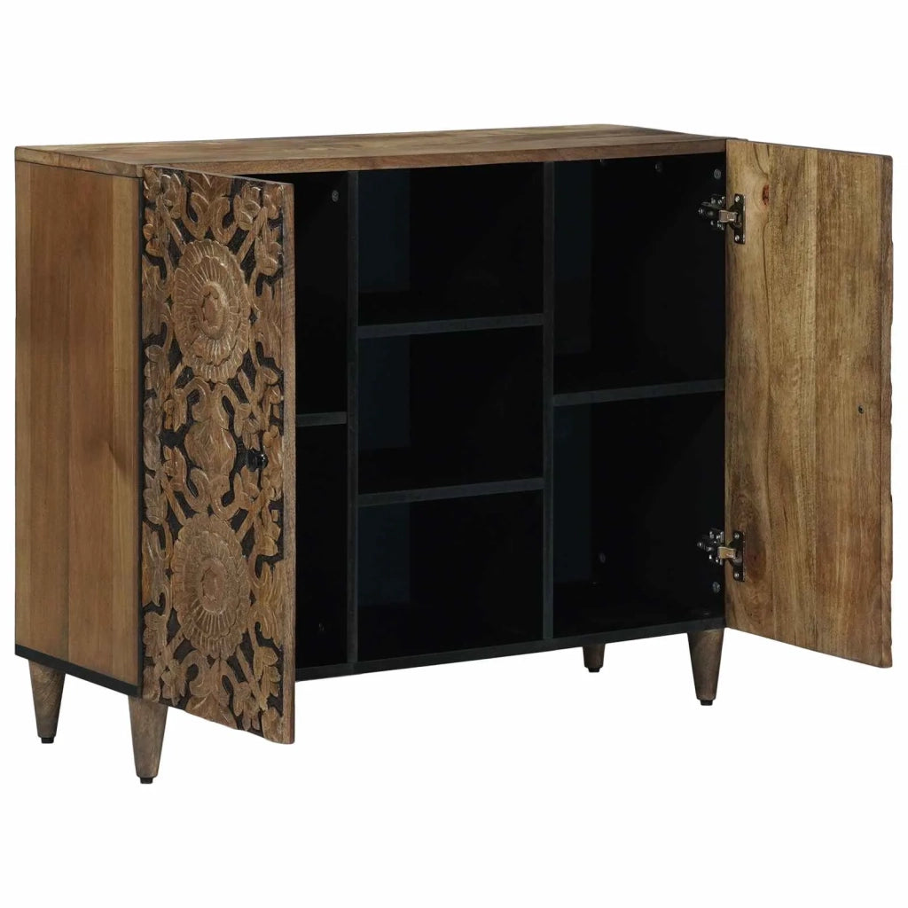 Credenza | Madia | Buffet da pranzo | Armadio da pranzo Marrone 90 x 33,5 x 75 cm Legno di mango massello
