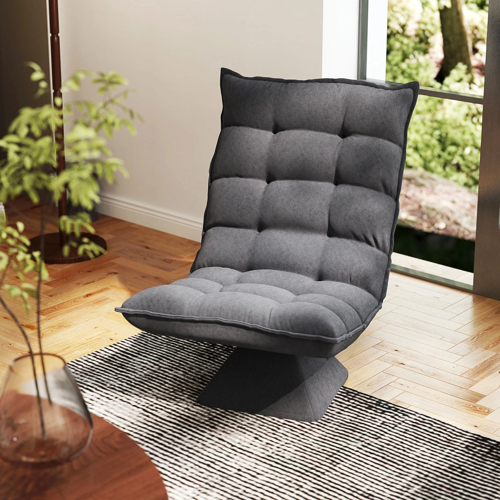 Poltrona Relax Sedia Girevole ¨C zephmum ¨C Grigio 62x70x95