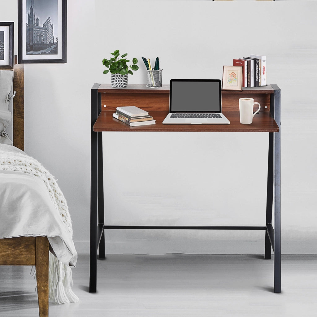 Scrivania ¨C Zephmum ¨C Legno Noyer Nero 84x45x85 cm