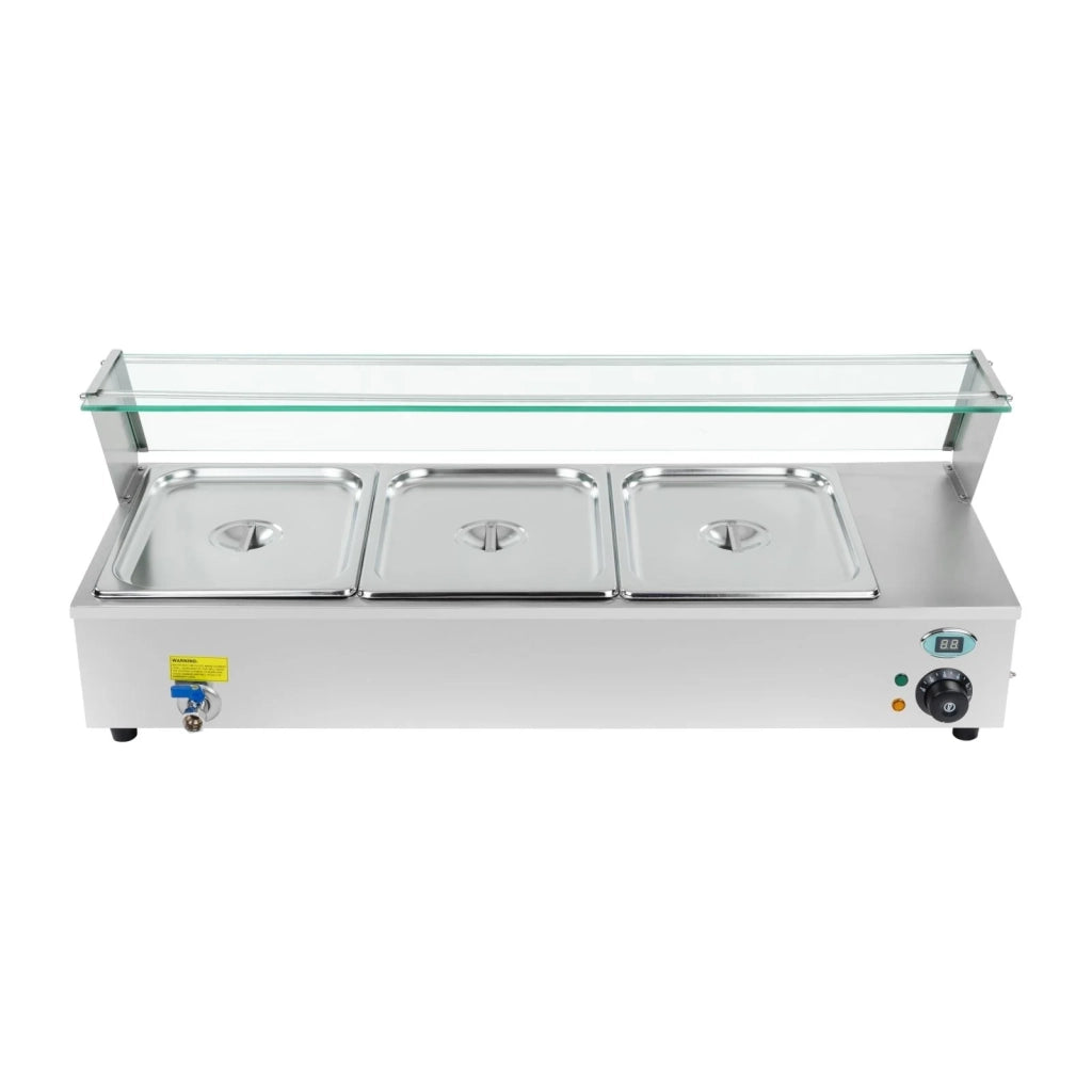 Vetrina professionale elettrica bagnomaria 3 x GN 1/2 1.300 watt 3614108