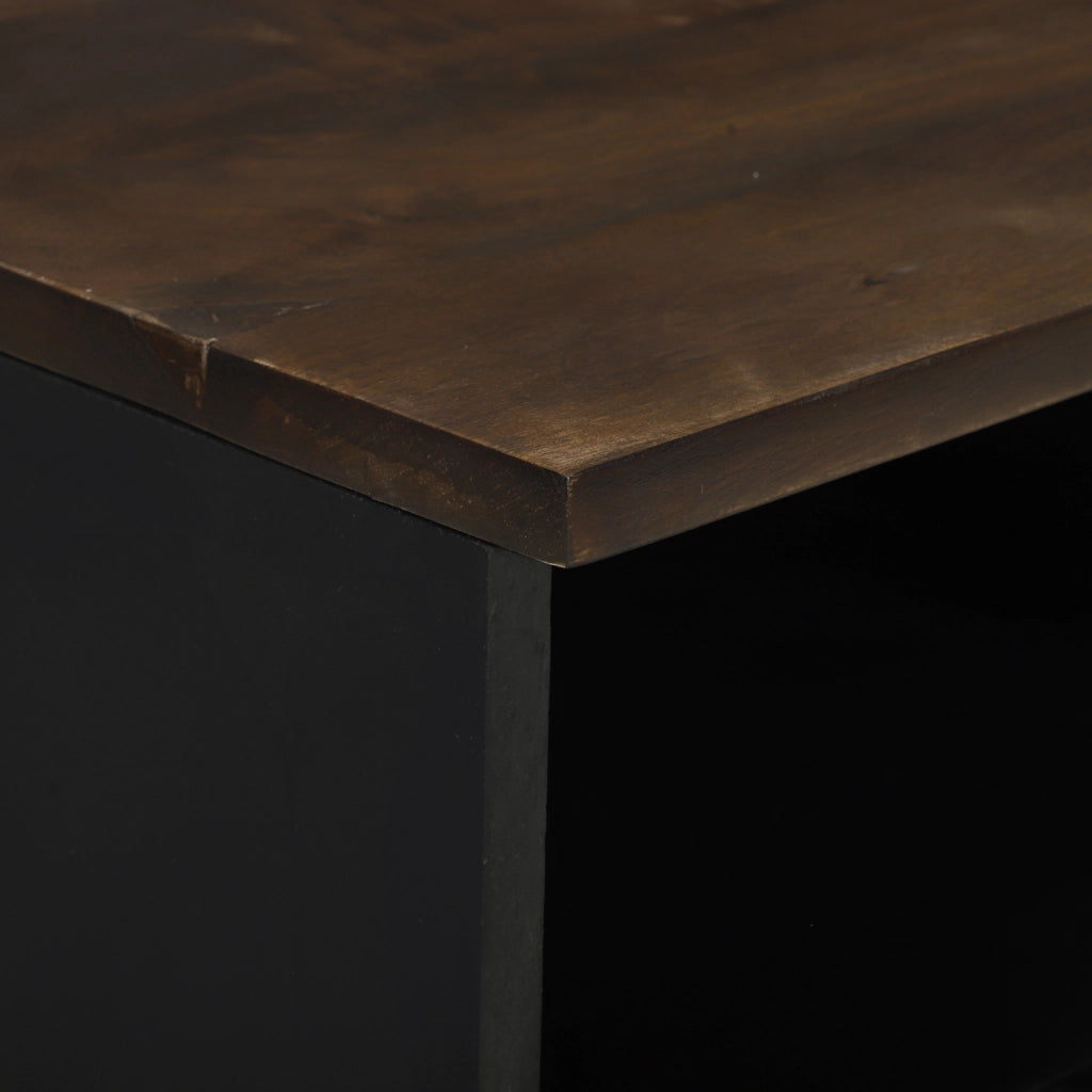 Comodino 40x33x46 cm Legno massiccio di mango