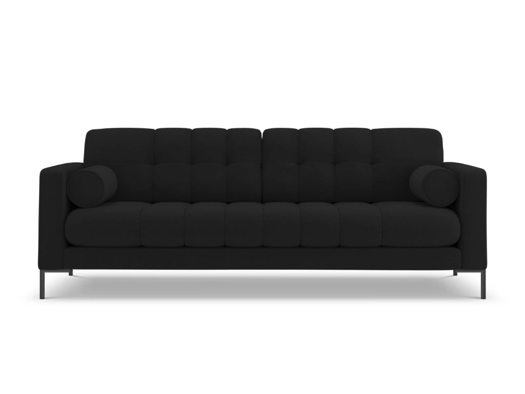 Cosmopolitan Design - Divano "Bali" 4 posti in tessuto strutturato nero 