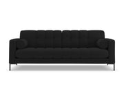 Cosmopolitan Design - Divano "Bali" 4 posti in tessuto strutturato nero 