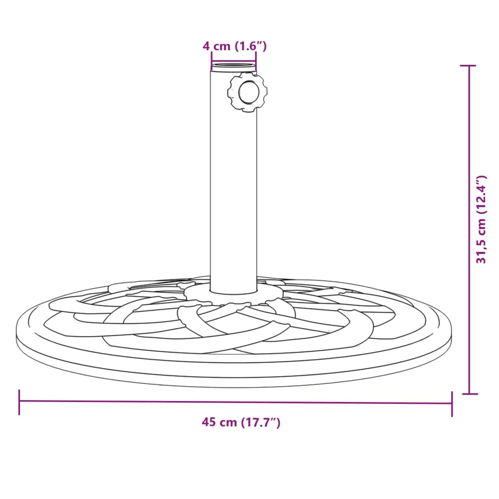 Base per Ombrellone per Pali ?38/48 mm 12 kg Rotonda CFW6048599