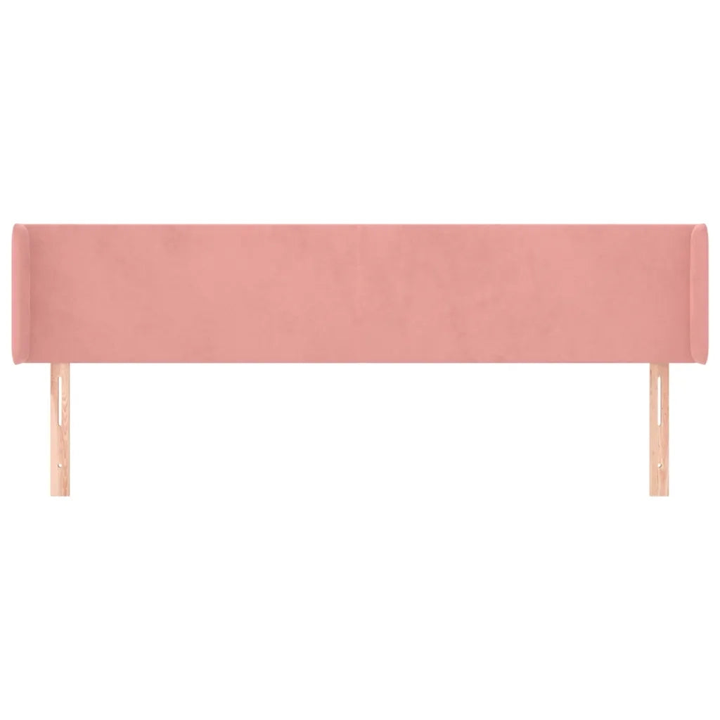 Testiera ad Orecchio Rosa 183x16x78/88 cm in Velluto 3118553