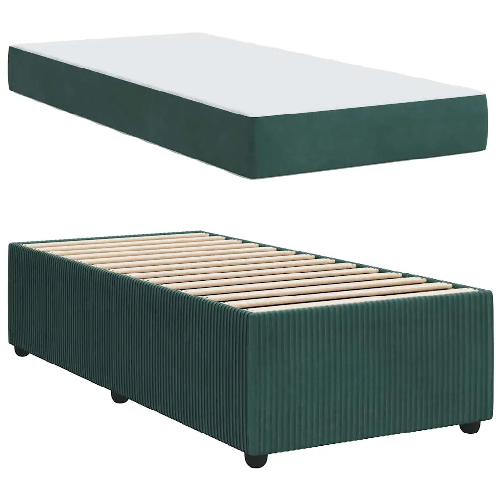 Struttura del letto Verde Scuro 90 x 200 cm Tessuto 3398350