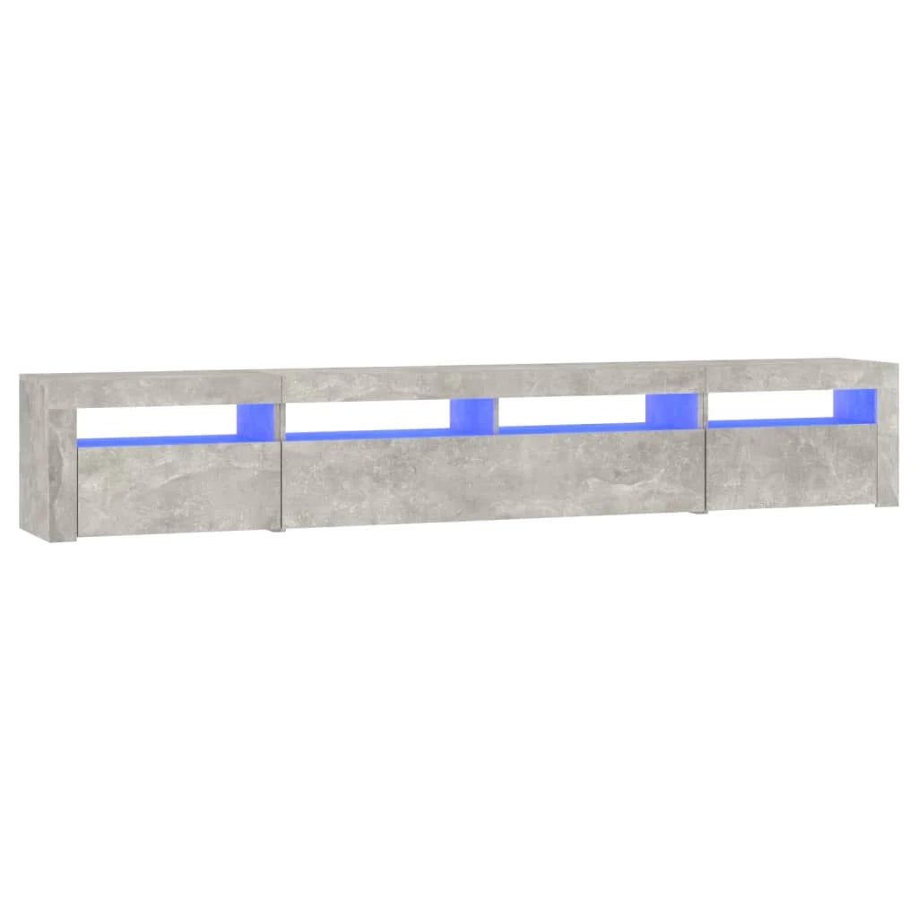 Mobile TV multimediale scaffale TV credenza mobile TV sala da pranzo soggiorno camera da letto con luci LED 240 x 35 x 40 cm grigio 02_0026566