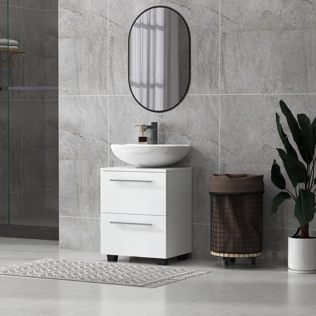 Mobile sottolavabo con cassetto ¨C Xylo ¨C Truciolare bianco compatto