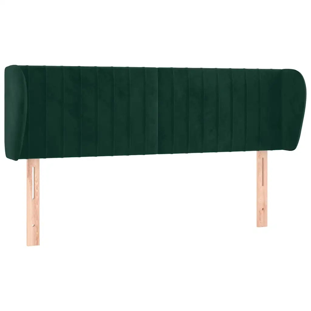 Testiera ad Orecchio Verde Scuro 147x23x78/88 cm in Velluto cod mxl 121577