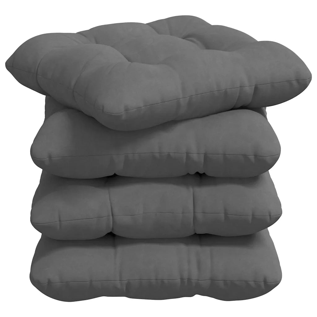 Cuscini per Seduta 4 pcs Grigio scuro 40 x 40 cm 42015091
