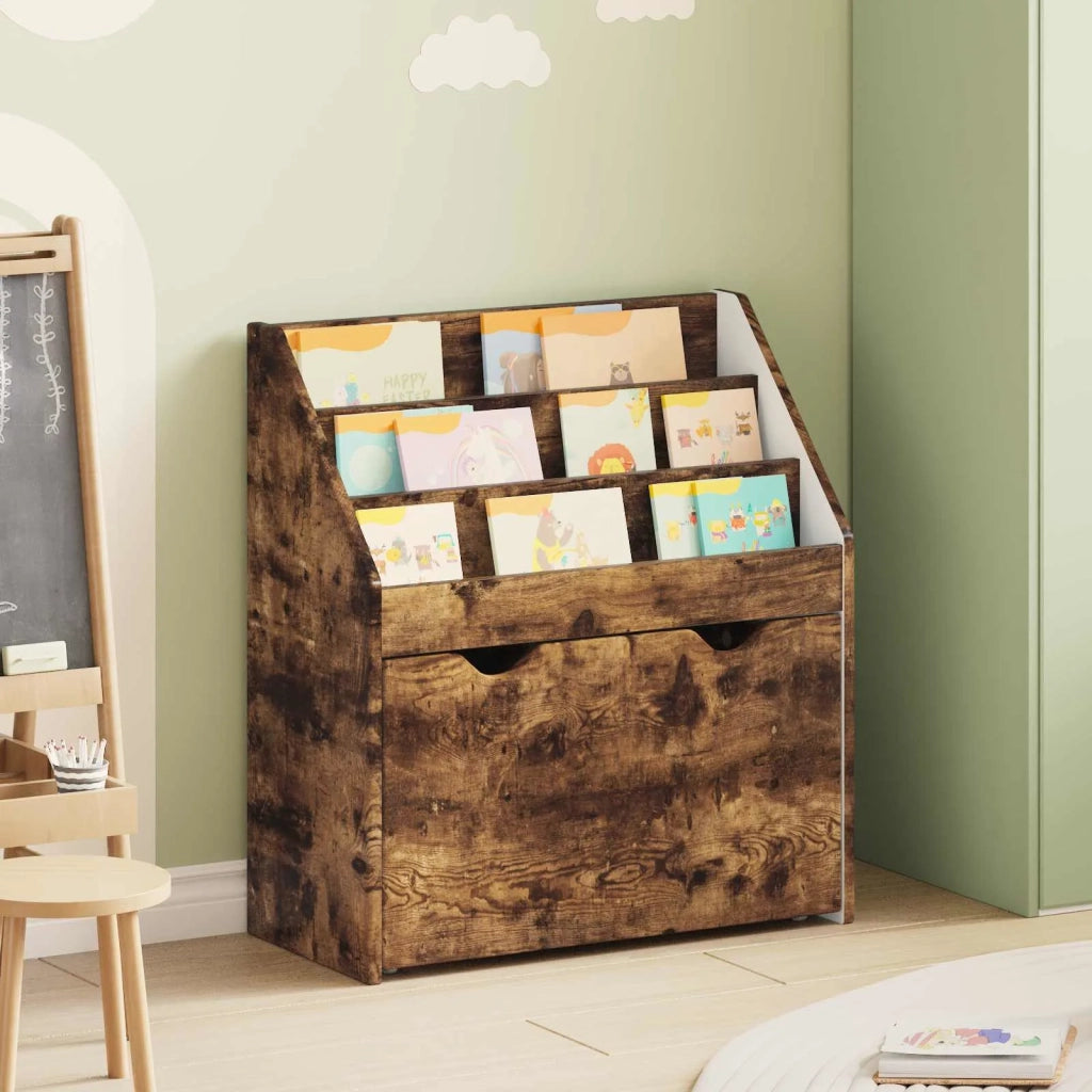 Libreria per Bambini con cassetto Rovere fumé 60 x 29,5 x 69 cm