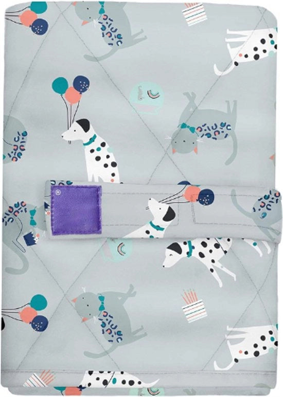 Verschonmatto Opvolgibile con Tema Animale - Impermeabile e Sovraccosto - Verschonmatto per Bambini per Viaggio - Sacchetto con Tasche di Ripostiglio - Design Jungle