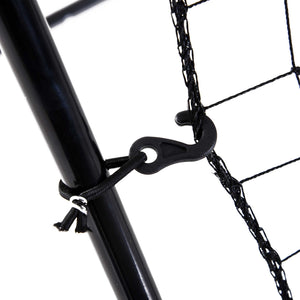 Rete per Allenamento per Calcio e Baseball Pieghevole 123x90x174 cm con Zona di Precisione Nero