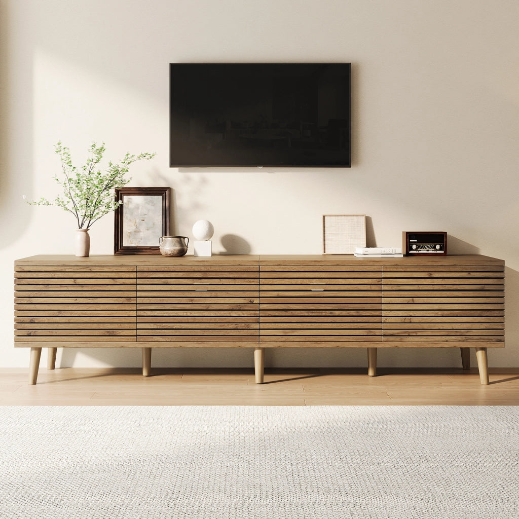 MOBILE TV 180x40x46 cm per TV fino a 75" 4 ante colore legno