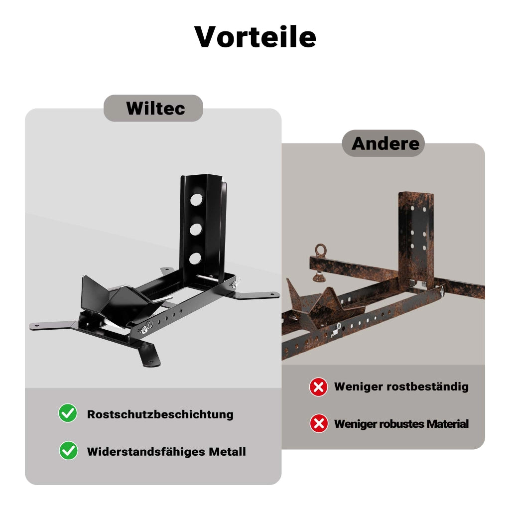 Cavalletto blocca ruota moto max 450 kg, per pneumatici anteriori e posteriori da 14-21", reggi-ruota inclinabile